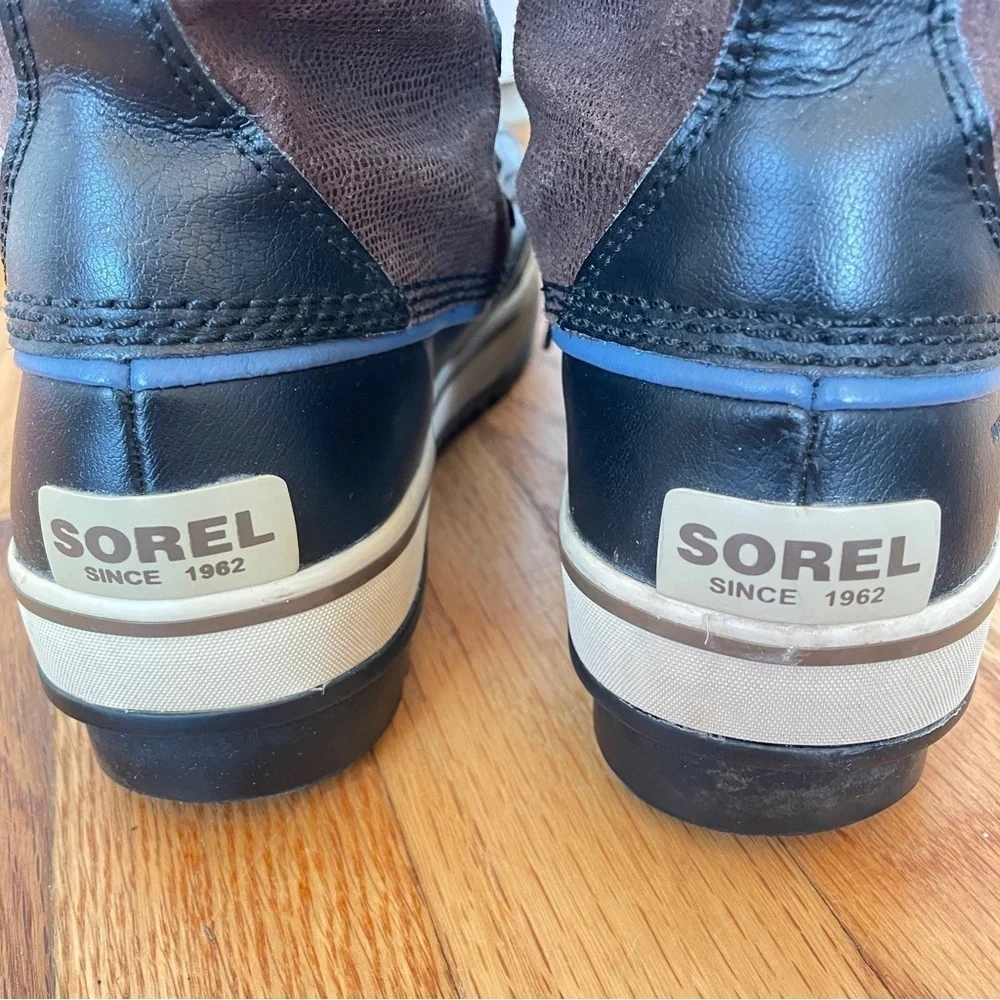 Sorel Tivoli Leather Lace-up Waterproof Duck Boots Winter Shoes Fleece 7